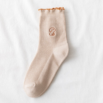 【Socks】可愛いマルチーズ柄レディースソックス