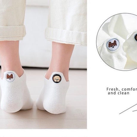 【Socks】可愛いワンちゃん柄レディースソックス