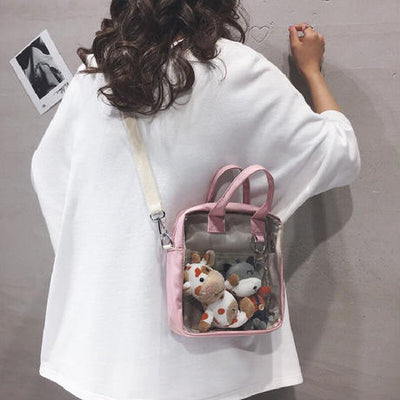 【Cute Bag】痛バッグ 可愛い 透明ぬいぐるみトートバッグ