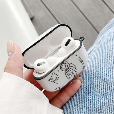 【Airpods Case】 手描き 宇宙飛行士 韓国 カワイイ AirPods /AirpodsProケース