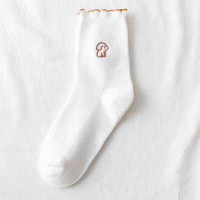 【Socks】可愛いマルチーズ柄レディースソックス