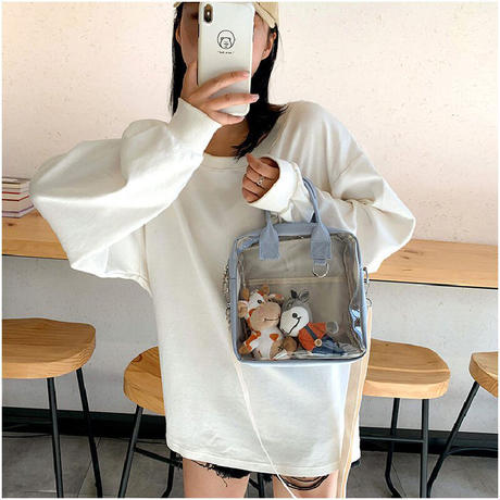 【Cute Bag】痛バッグ 可愛い 透明ぬいぐるみトートバッグ