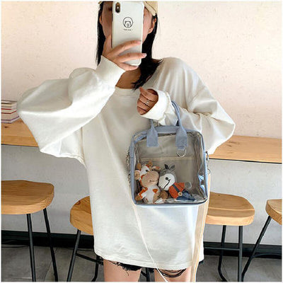 【Cute Bag】痛バッグ 可愛い 透明ぬいぐるみトートバッグ