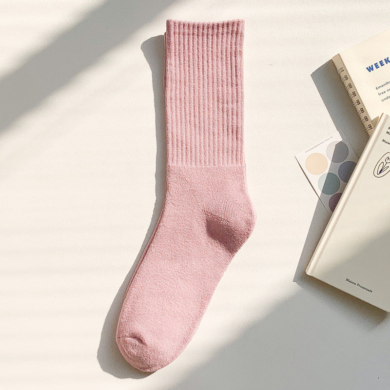 【Socks】シンプル キャンディカラーレディースソックス