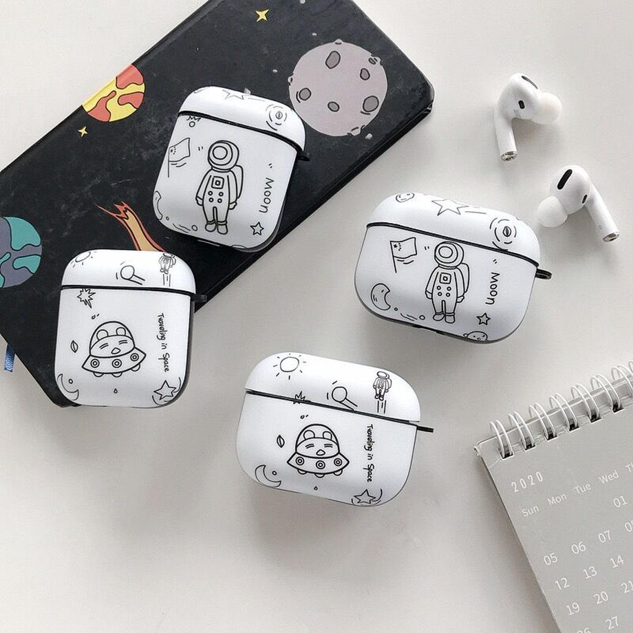 【Airpods Case】 手描き 宇宙飛行士 韓国 カワイイ AirPods /AirpodsProケース