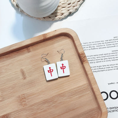 【Earrings】 麻雀牌 フックピアス&イヤリング
